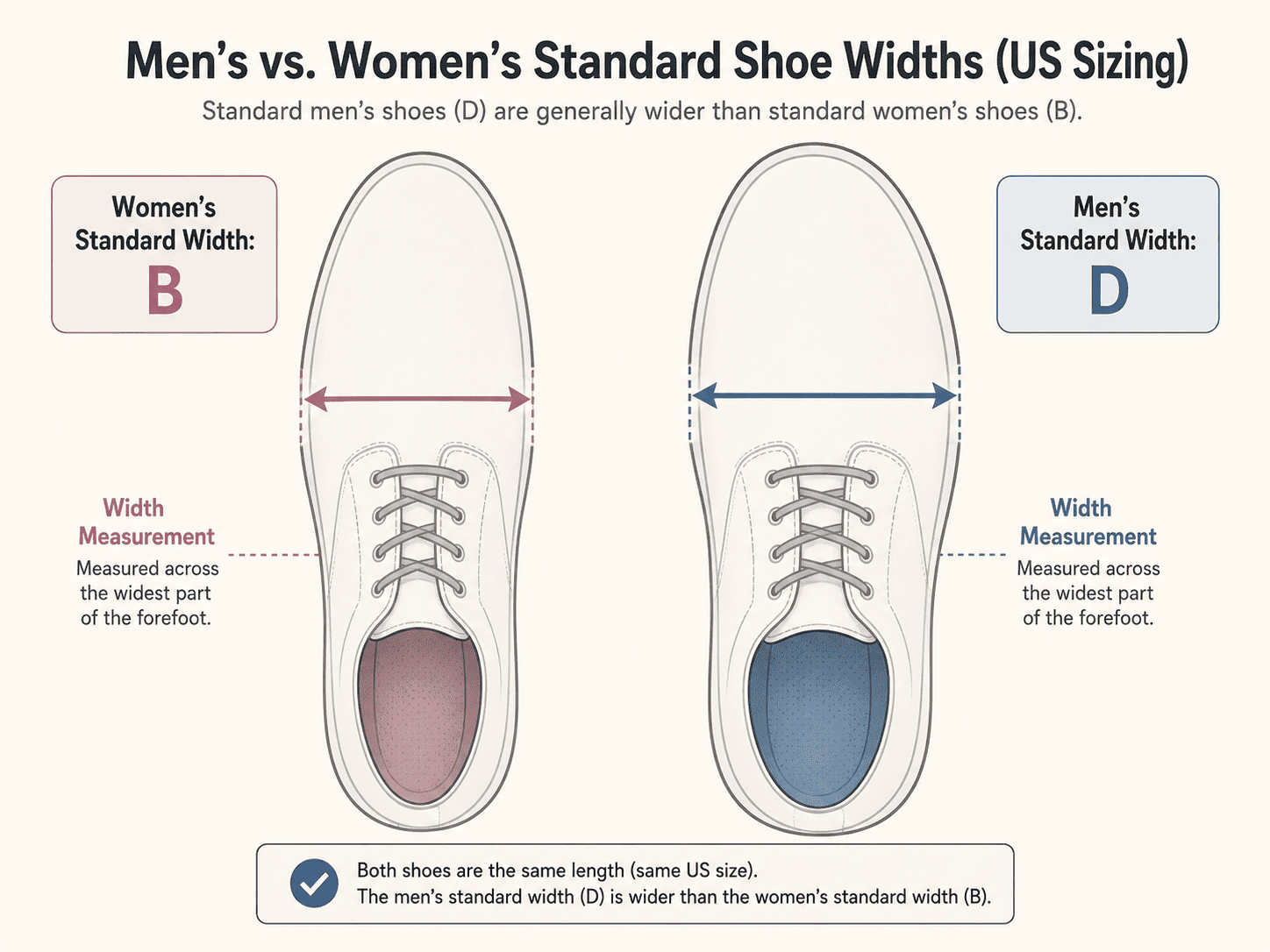Are Men's Shoes Wider Than Women's Shoes?
