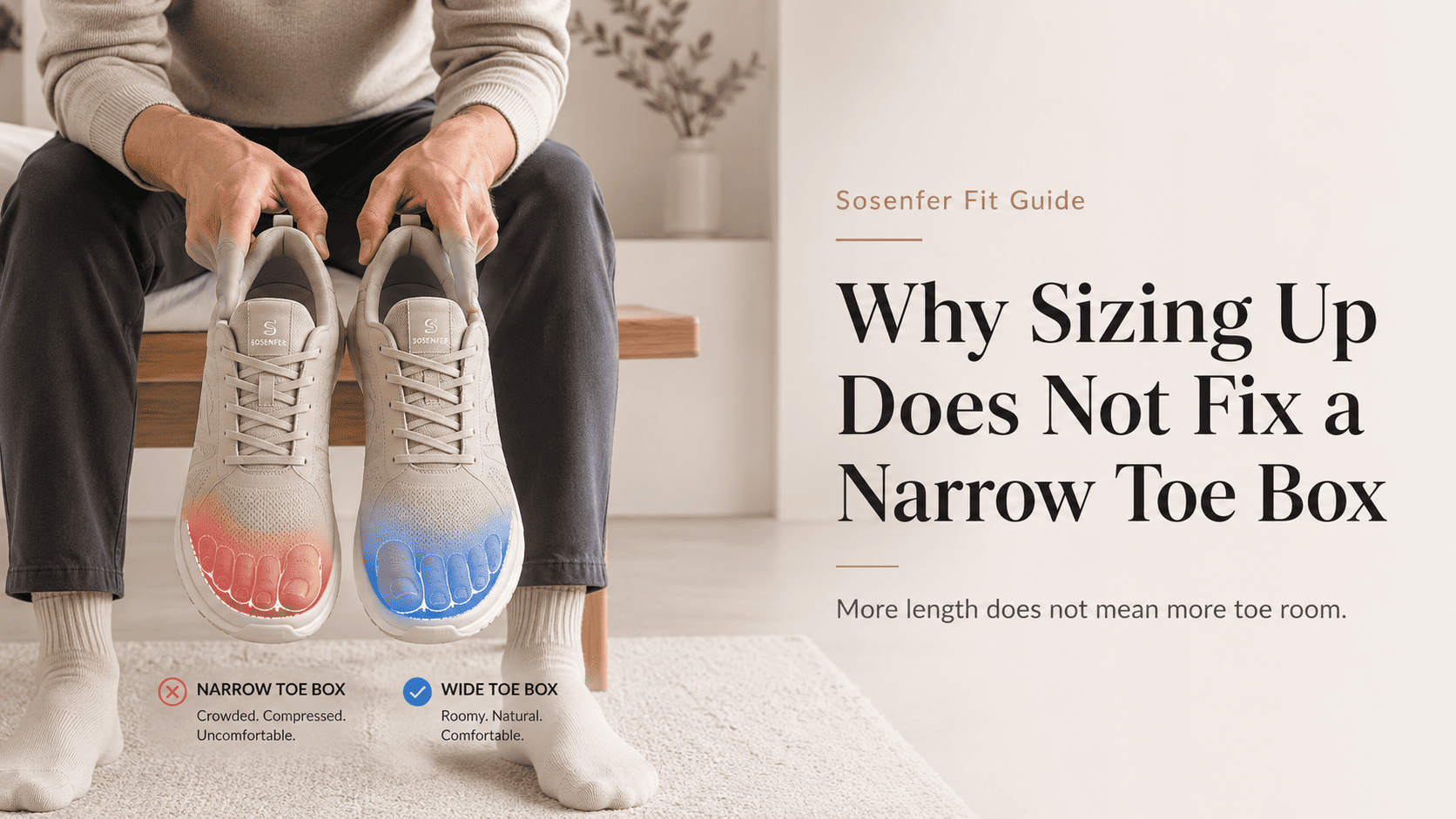 Why Sizing Up Does Not Fix a Narrow Toe Box