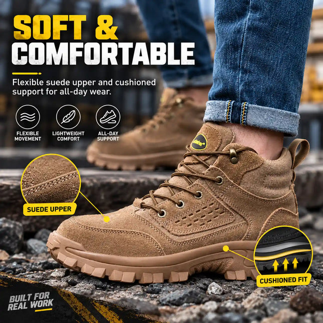 CanyonRidge 2E Suede Steel Toe Work Boots