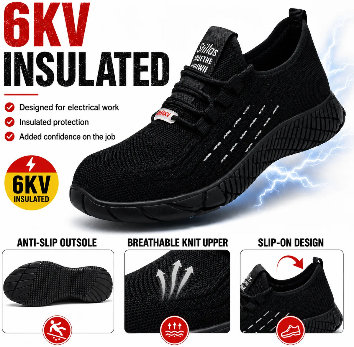 AeroWeave Lightweight Wide Toe Safety Shoes