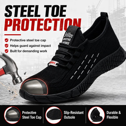 AeroWeave Lightweight Wide Toe Safety Shoes