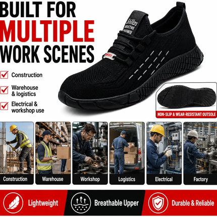 AeroWeave Lightweight Wide Toe Safety Shoes