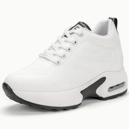 AuraLift Hidden Wedge Air Cushion Knit Sneakers