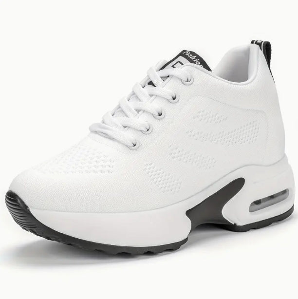 AuraLift Hidden Wedge Air Cushion Knit Sneakers