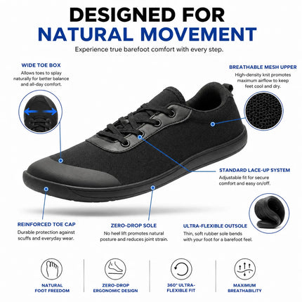 AirGround Wide Toe Barefoot Shoes