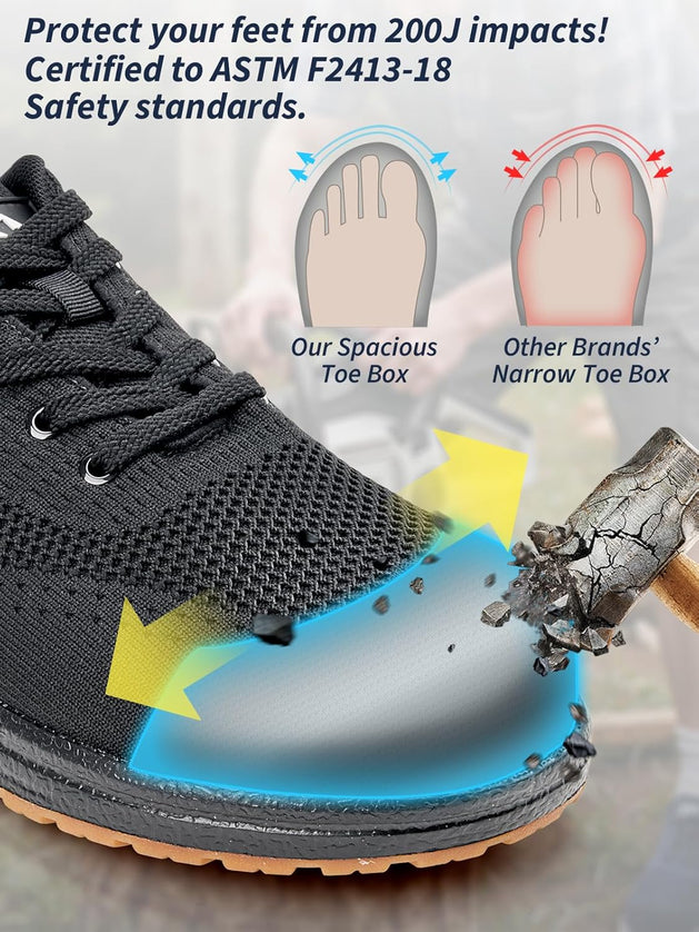 Men's FussMoshe 1913 Black Composite Safety Sneaker