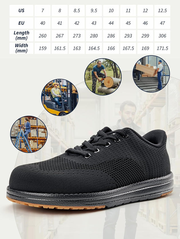 Men's FussMoshe 1913 Black Composite Safety Sneaker