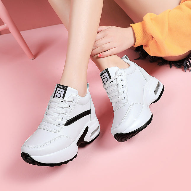 Height Increasing White Casual Shoes
