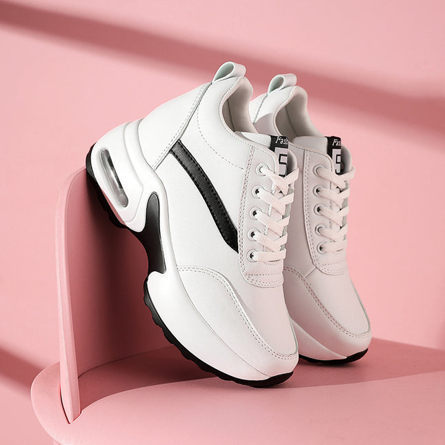 Height Increasing White Casual Shoes