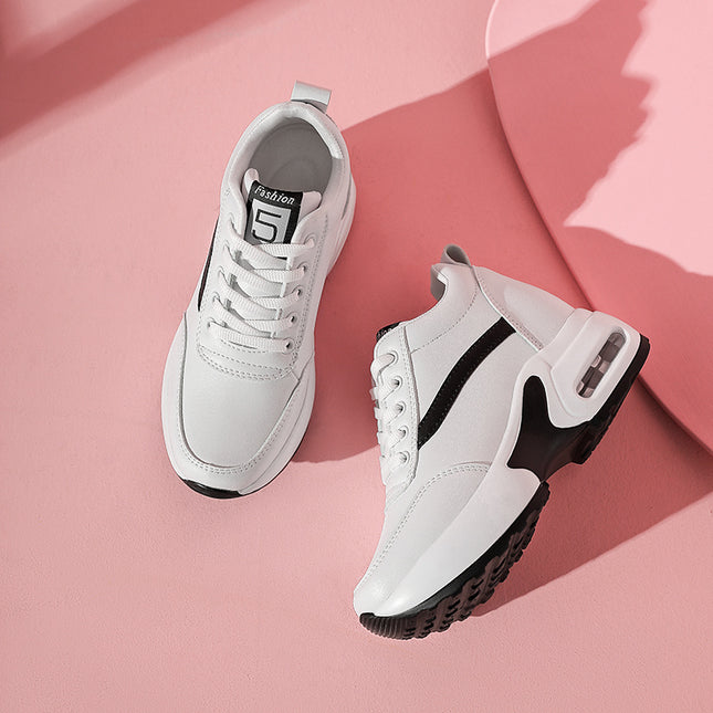 Height Increasing White Casual Shoes