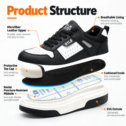 UrbanGuard Lightweight Steel Toe Safety Sneakers