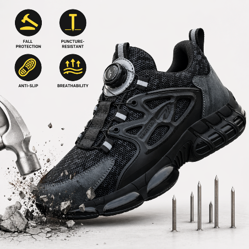 Titan Black Rotabuckle Safety Shoes