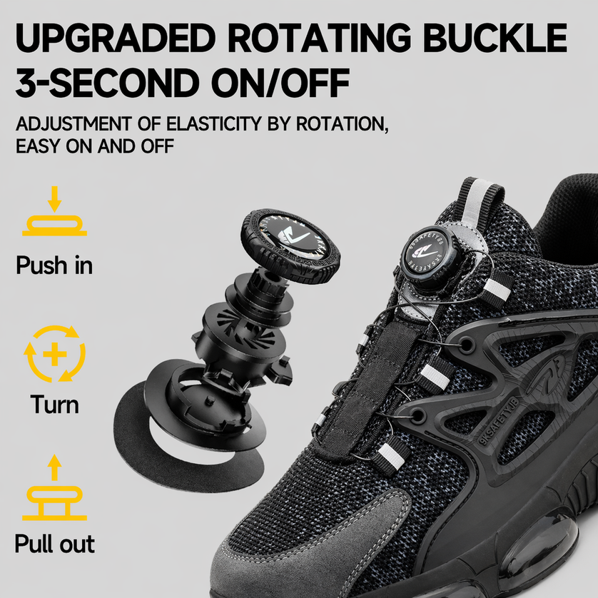Titan Black Rotabuckle Safety Shoes