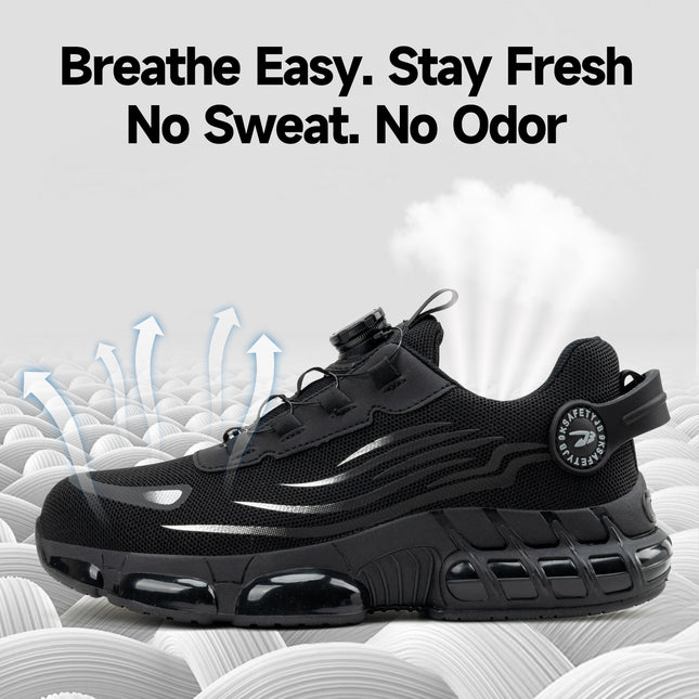 Steel Toe Safety Shoes with Rotary Buckle