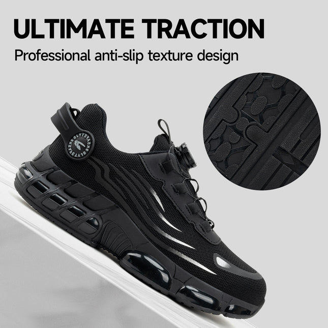 Steel Toe Safety Shoes with Rotary Buckle