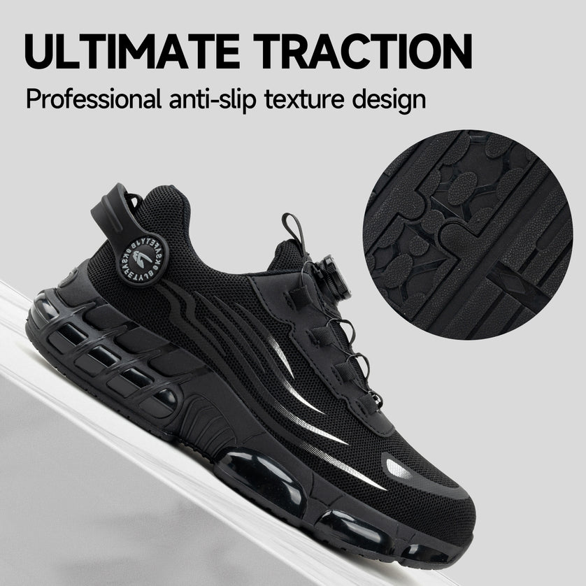Steel Toe Safety Shoes with Rotary Buckle
