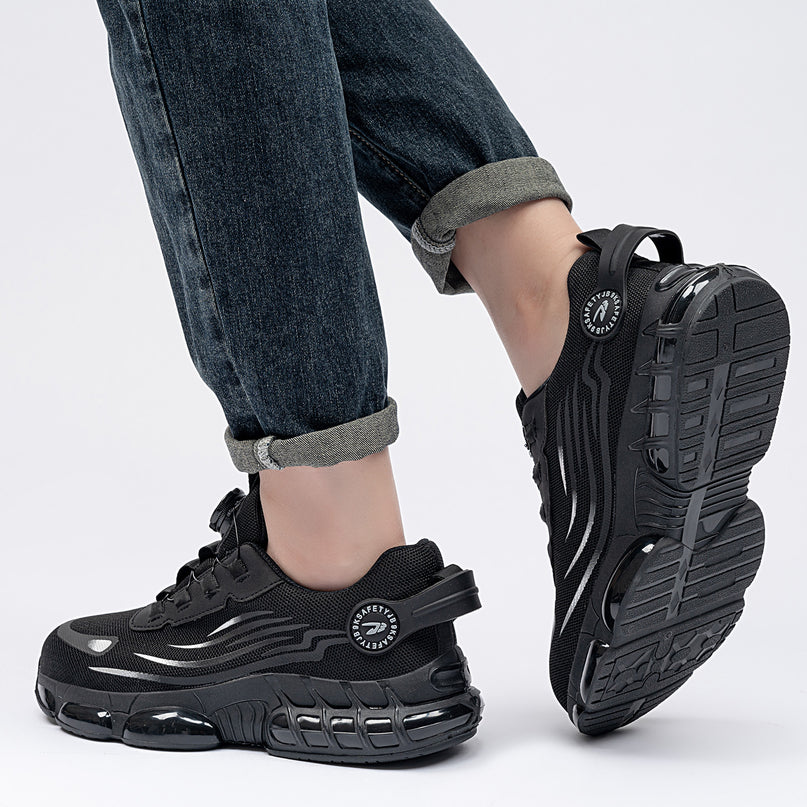 Chaussures de sécurité à embout en acier avec boucle rotative