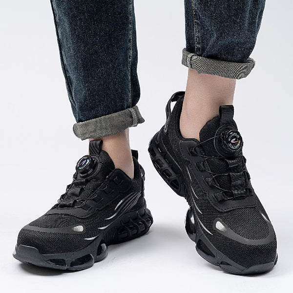 Chaussures de sécurité à embout en acier avec boucle rotative