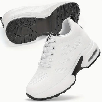 AuraLift Hidden Wedge Air Cushion Knit Sneakers