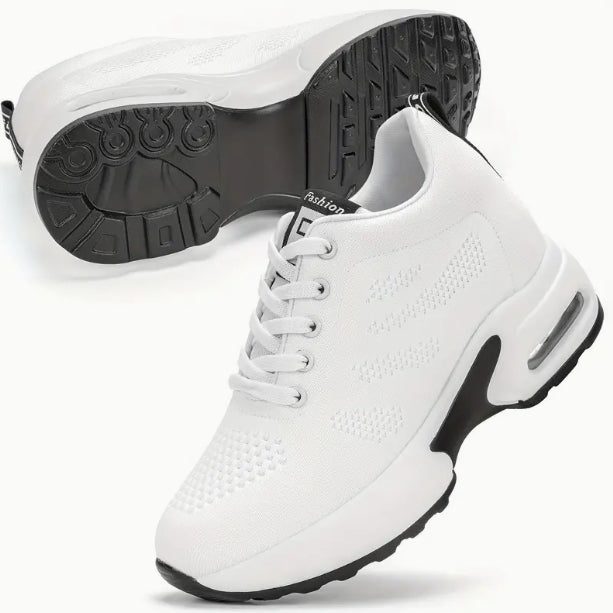 AuraLift Hidden Wedge Air Cushion Knit Sneakers