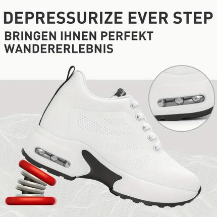 AuraLift Hidden Wedge Air Cushion Knit Sneakers