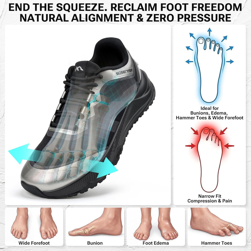 GripLock Wide Toe Box Walking Shoes