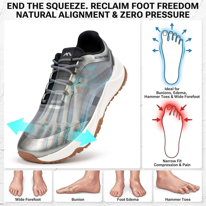 StoneTrack Wide Toe Box Walking Shoes