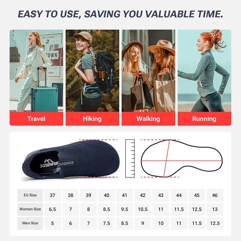 AirFlex Step-In Knit Wide Toe Box Walking Shoes