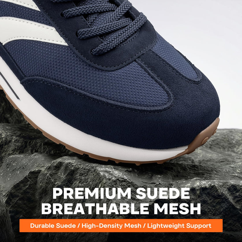 HORIZON Midnight Navy Wide Toe Box Casual Sneakers
