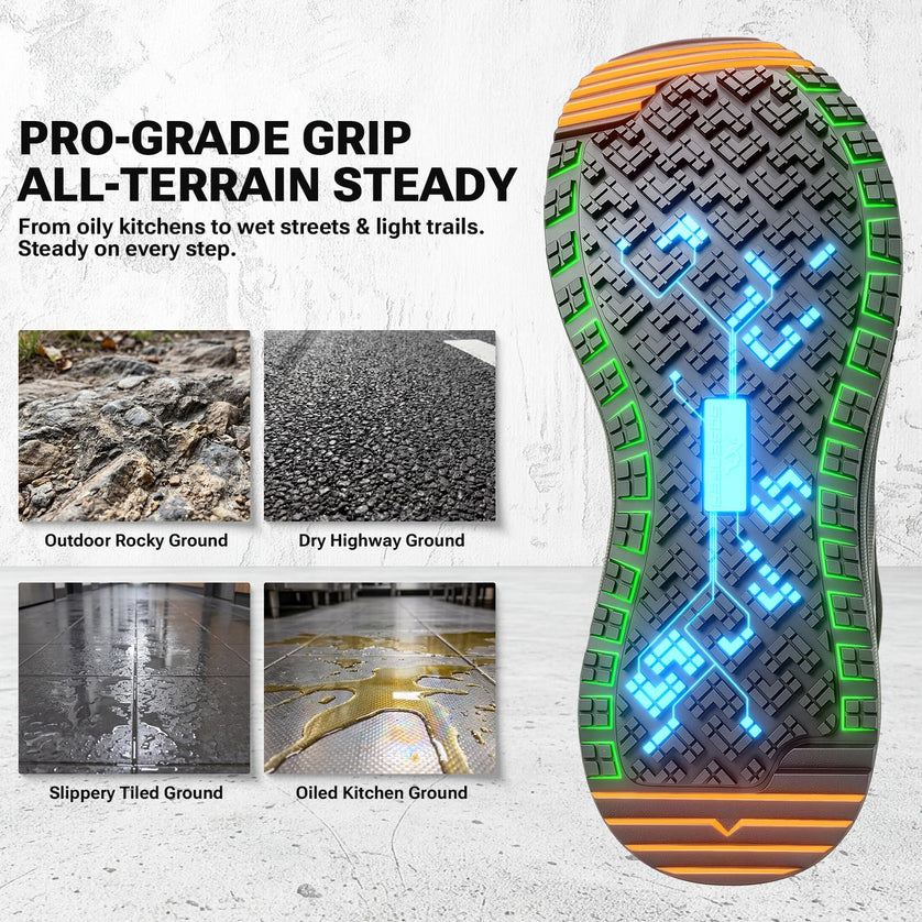 NightStride Reflective Wide Toe Box Walking Shoes