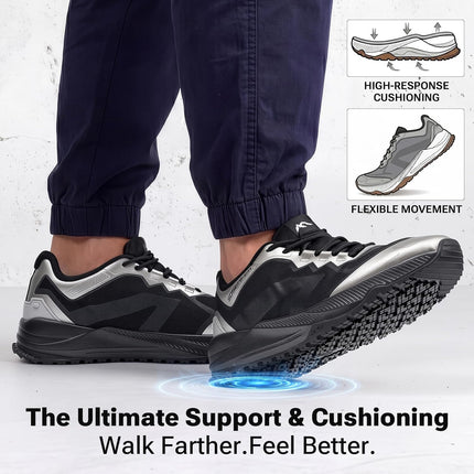 Chaussures de marche GripLock à bout large