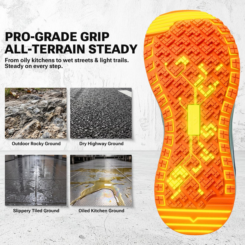 NightStride Reflective Wide Toe Box Walking Shoes