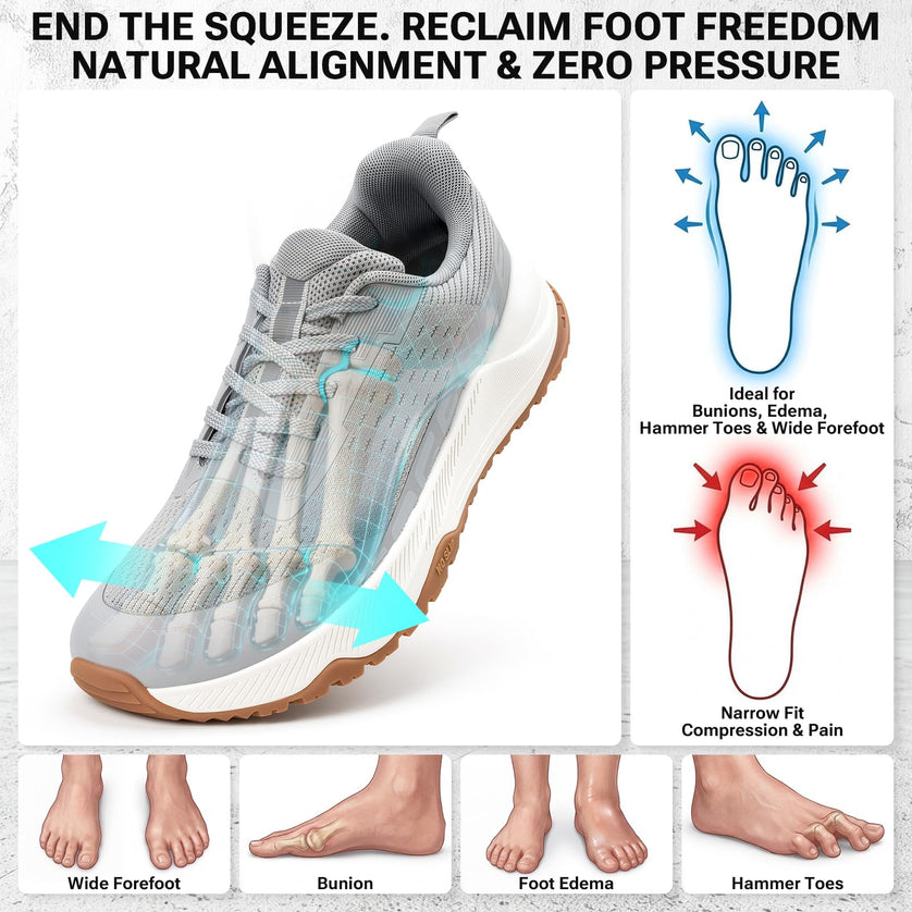 VeloStride Wide Toe Box Walking Shoes