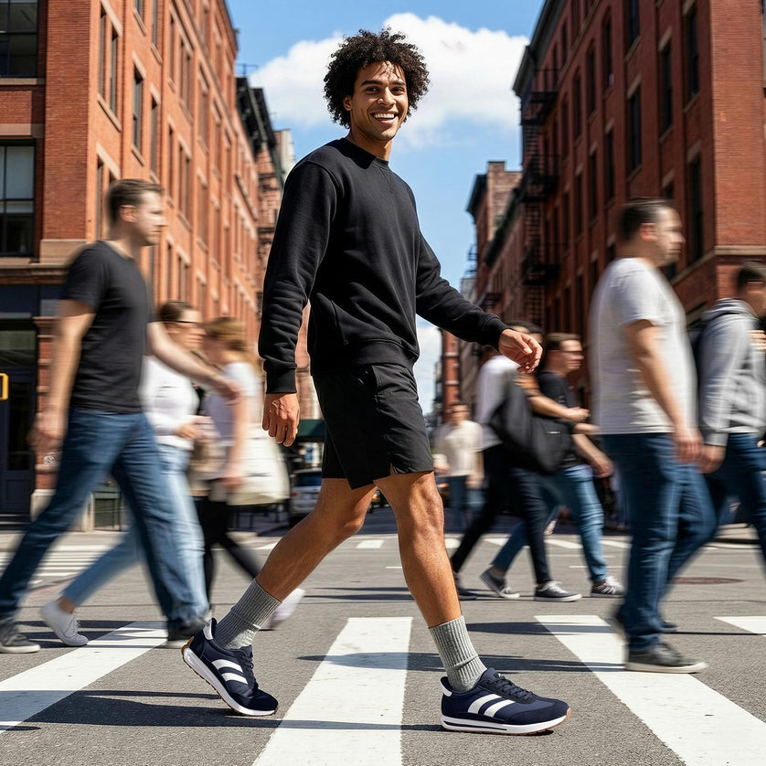 HORIZON Midnight Navy Wide Toe Box Casual Sneakers