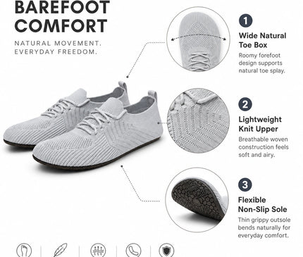 FreeKnit minimalistische Barfuß-Slipper für Damen