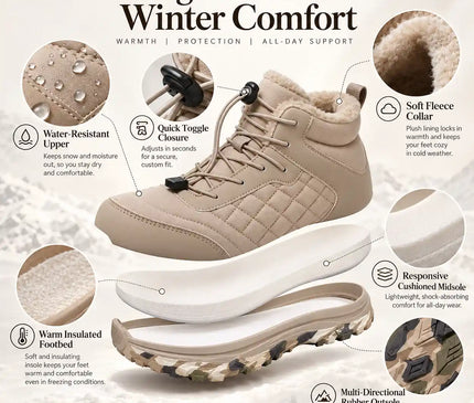 AlpineRoam Wide Toe Winter Hiking Boots