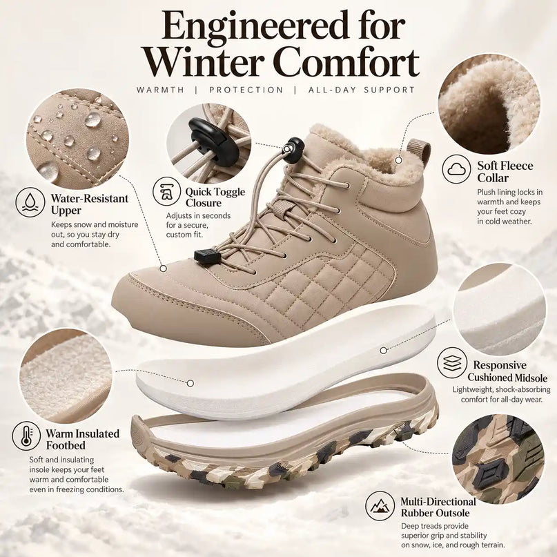 AlpineRoam Wide Toe Winter Hiking Boots