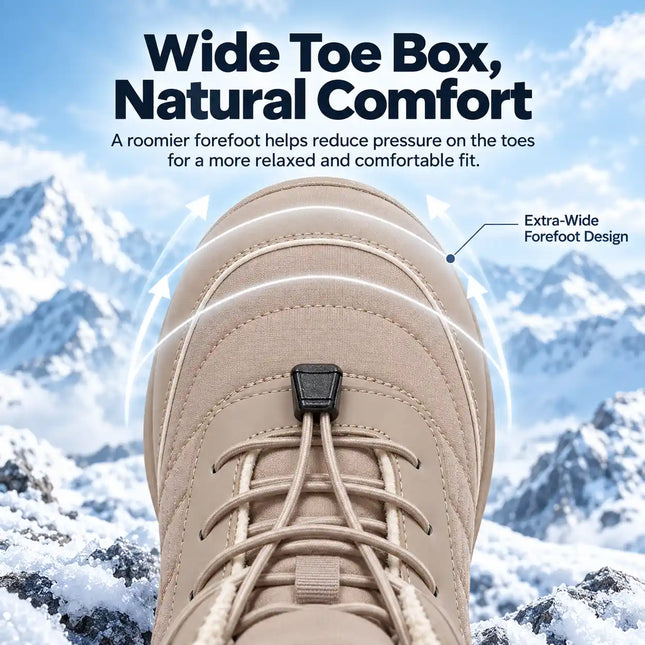 AlpineRoam Wide Toe Winter Hiking Boots