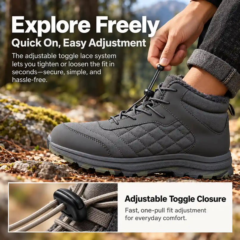 AlpineRoam Wide Toe Winter Hiking Boots