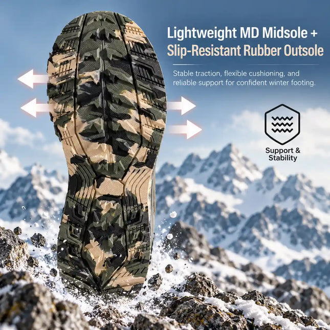 AlpineRoam Wide Toe Winter Hiking Boots
