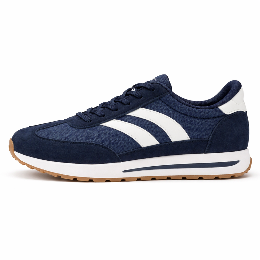 HORIZON Midnight Navy Wide Toe Box Casual Sneakers