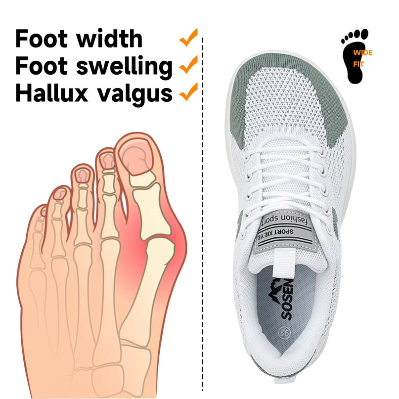 Nuvia freihändige Barfuß-Slip-ons mit breitem Zehenbereich
