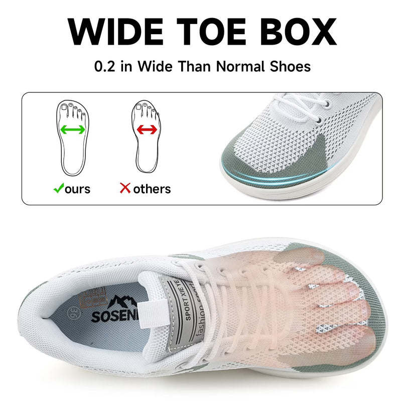 Nuvia freihändige Barfuß-Slip-ons mit breitem Zehenbereich