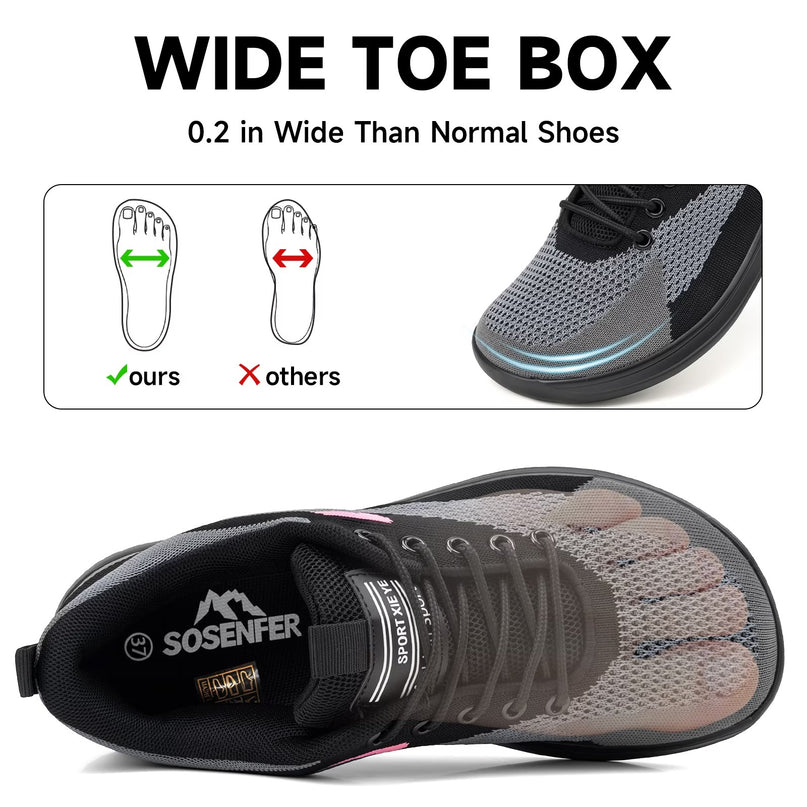 Nuvia freihändige Barfuß-Slip-ons mit breitem Zehenbereich