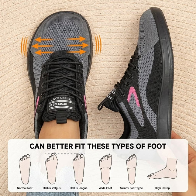 Nuvia freihändige Barfuß-Slip-ons mit breitem Zehenbereich