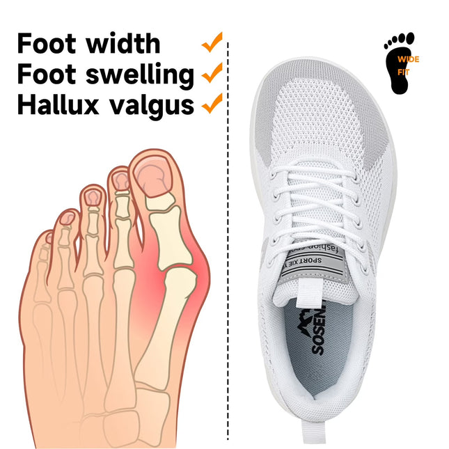 Nuvia freihändige Barfuß-Slip-ons mit breitem Zehenbereich