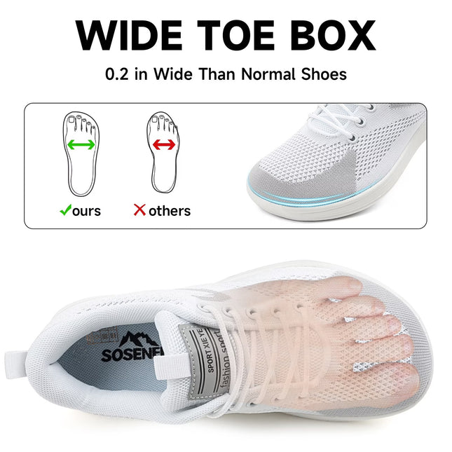 Nuvia freihändige Barfuß-Slip-ons mit breitem Zehenbereich