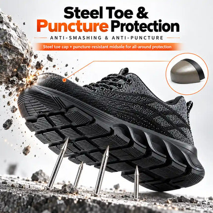 AeroGuard Lightweight Steel Toe Safety Shoes