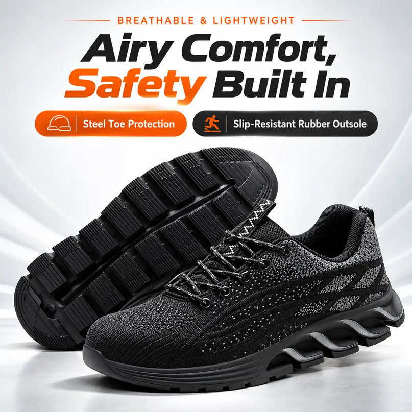 AeroGuard Lightweight Steel Toe Safety Shoes